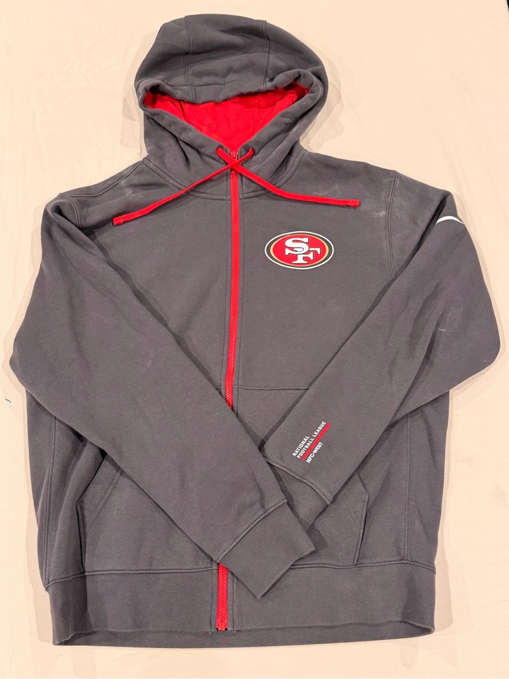 Nike Men’s Black & Red Full-Zip Team Hoodie
